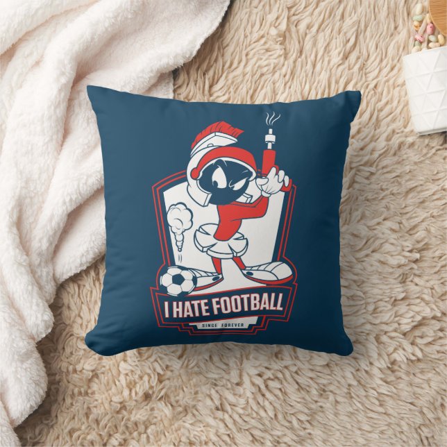 MARVIN THE MARTIAN™ "I Hate Football" Graphic Kudde (Filt)
