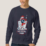 MARVIN THE MARTIAN™ "I Hate Football" Graphic Lång Ärmad Tröja<br><div class="desc">Watch MARVIN THE MARTIAN™ stop the soccer ball in its tracks with a shot from his laser! Wear this as a funny graphic t-shirt,  mug,  or on a tote bag! Shop this design on even more custom Zazzle gifts!</div>