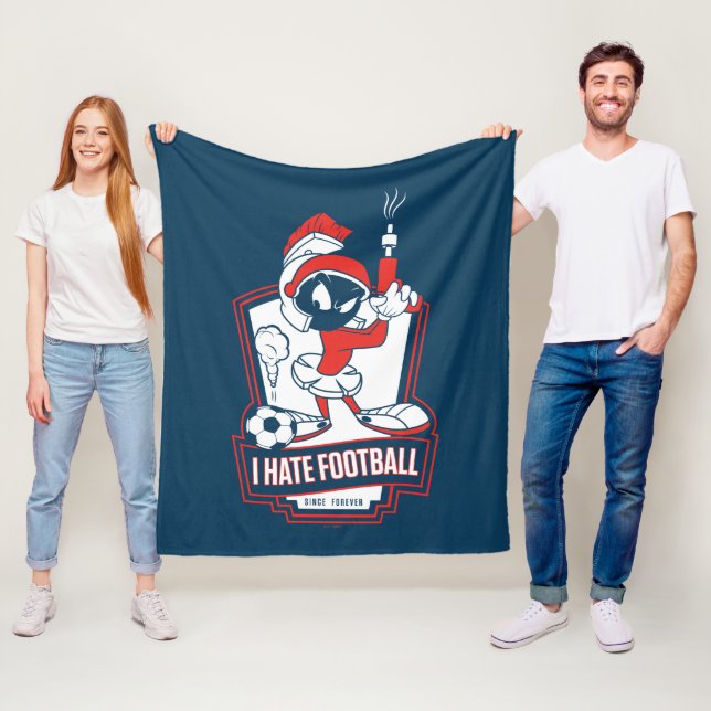MARVIN THE MARTIAN™ "Jag hatar fotboll" Grafik Fleecefilt (På plats)