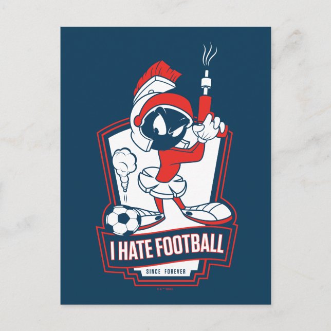 MARVIN THE MARTIAN™ "Jag hatar fotboll" Grafik Vykort (Framsida)
