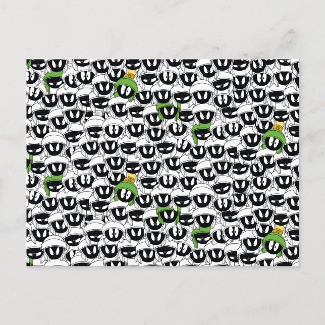 MARVIN THE MARTIAN™ Linje Konst Färg Pop Mönster Vykort (Framsida)