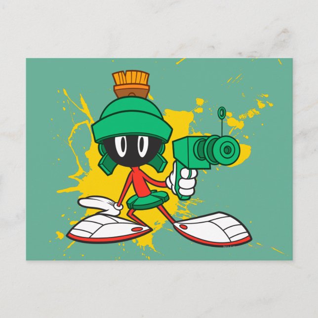 MARVIN THE MARTIAN™ Med laser Vykort (Framsida)