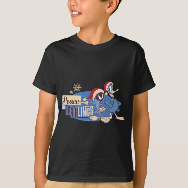Marvin The Martian Peace On Earthlings T Shirt  (Framsida)