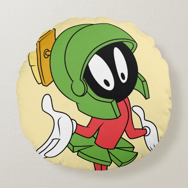MARVIN THE MARTIAN™ Shrug Rund Kudde (Framsidan)
