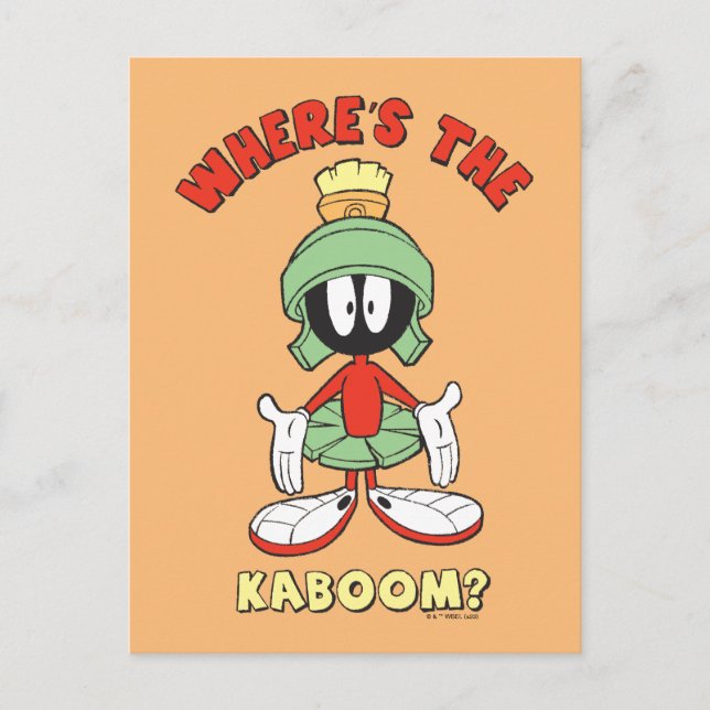 MARVIN THE MARTIAN™ Var är Kaboom? Vykort (Framsida)