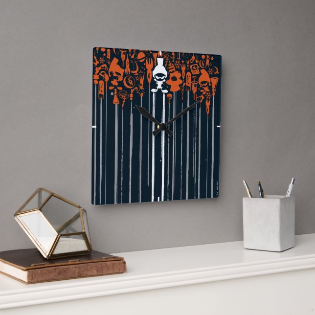 MARVIN the MARTIAN™ Weapons of Mass Destruction Fyrkantig Klocka (Kontor)