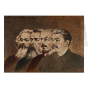 Marx, Engels, Lenin och Stalin Hälsningskort