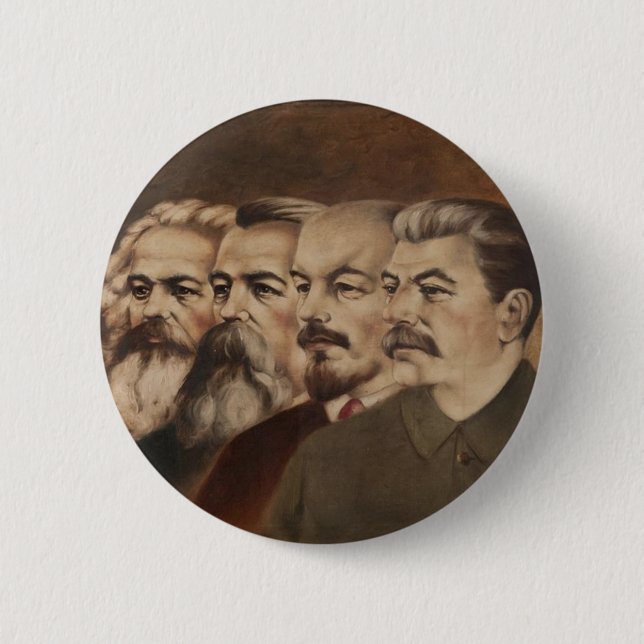 Marx, Engels, Lenin och Stalin Knapp (Framsida)