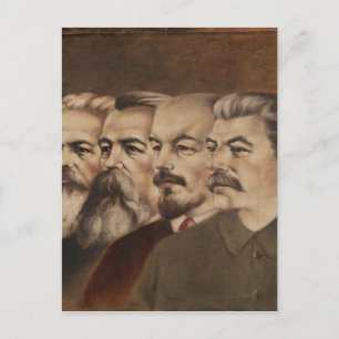Marx, Engels, Lenin och Stalin Vykort