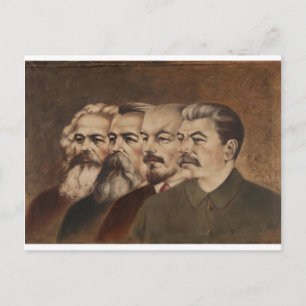 Marx, Engels, Lenin och Stalin Vykort