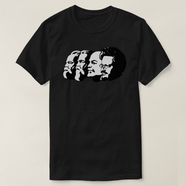 Marx, Engels, Lenin, Trotsky Sticker T Shirt (Design framsida)