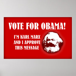 Marx för Obama Poster