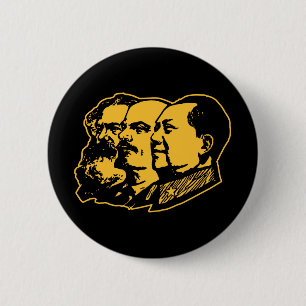 Marx Lenin Mao porträtt Knapp