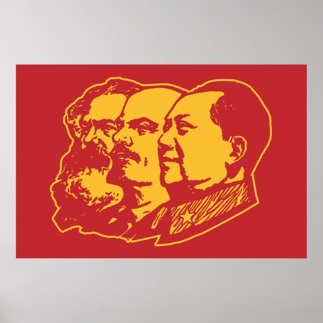 Marx Lenin Mao Porträtt Poster (Framsidan)