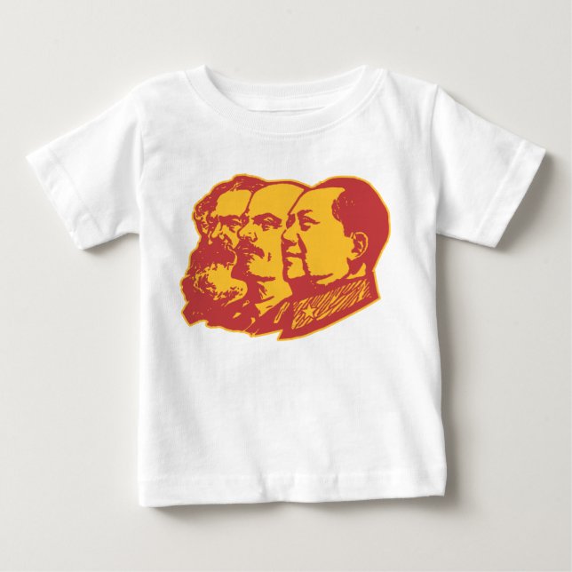 Marx Lenin Mao porträtt Tee Shirt (Framsida)