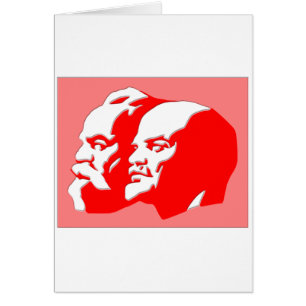 Marx och Lenin Hälsningskort