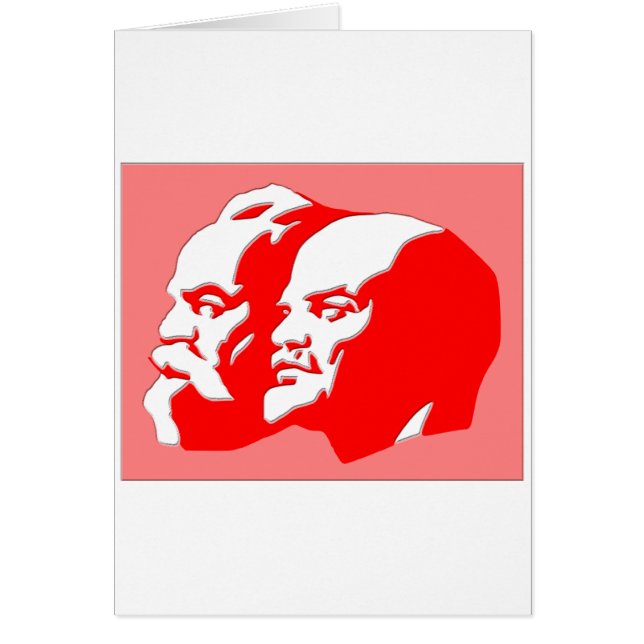 Marx och Lenin Hälsningskort (Framsidan)