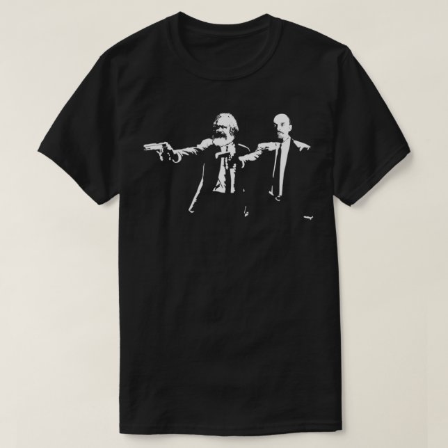 Marx och Lenin Roligt Philosopher Shirt T Shirt (Design framsida)