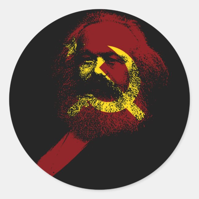 Marx Runt Klistermärke (Framsida)