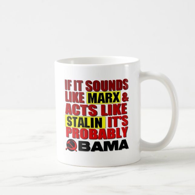 Marx Stalin? Obama! Kaffemugg (Höger)