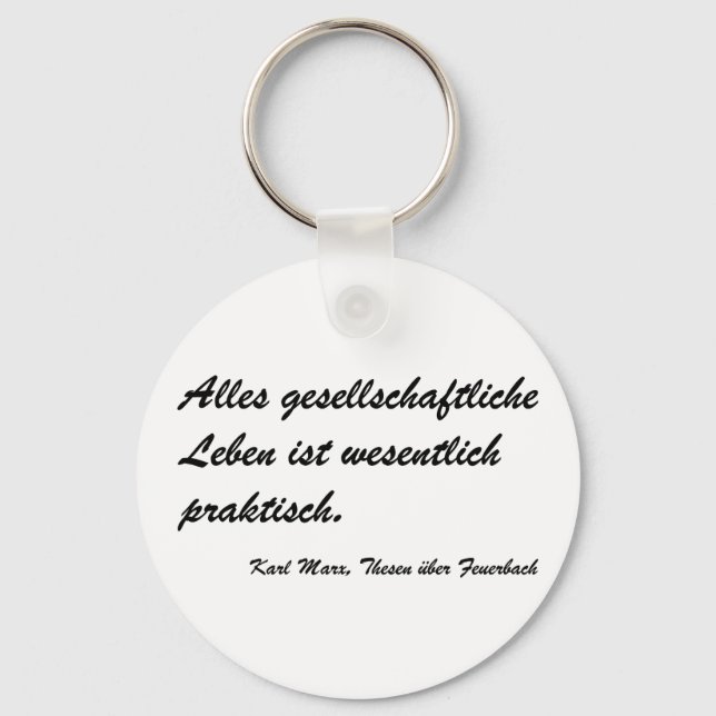 Marx Thesen Feuerbach Nyckelring (Framsida)