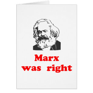 marx var höger #2 hälsningskort