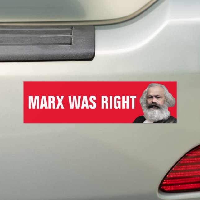Marx var Höger Bildekal (På Bil)