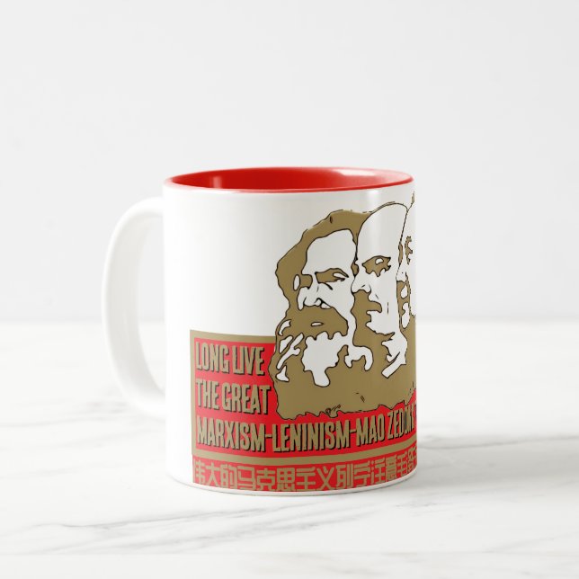 Marxism-leninism-Mao Zedong-tanke Två-Tonad Mugg (Framsida vänster)