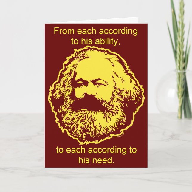 Marxist Birthday Card Kort (Framsida)