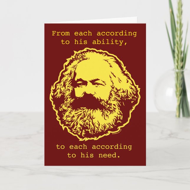 Marxist Birthday Card Kort (Framsida)