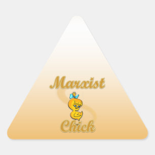 Marxist Chick Triangelformat Klistermärke