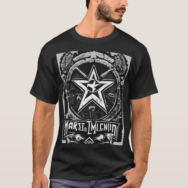 "Marxist-Leninist Logotyp Design T-Shirt - djärv r (Framsida)