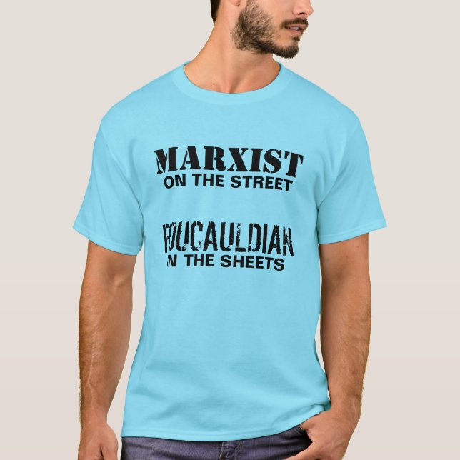 Marxistiskt på gatan/Foucauldianen i lakan T Shirt (Framsida)