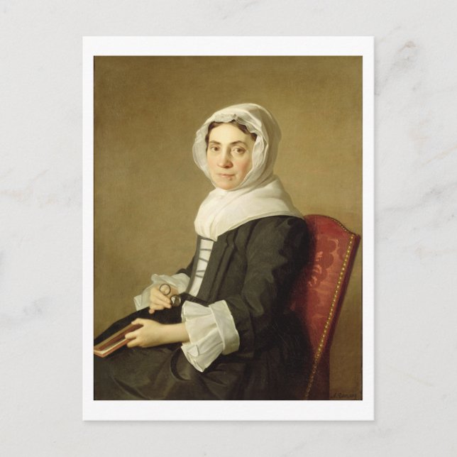 Mary Adam, 1754 (olja på arbetsyta) Vykort (Framsida)