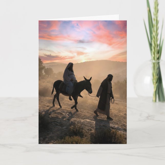 Mary and Joseph Traveling To Bethlehem Kort (Framsida)