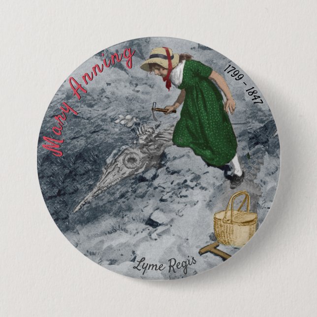 Mary Anning Button #1 Knapp (Framsida)