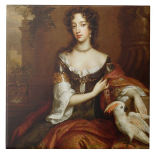 Mary av Modena (1658-1718), c.1685 (olja på Kakelplatta