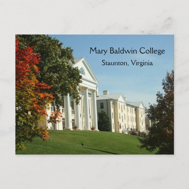Mary Baldwin College Staunton VA Virginia Postcard Vykort (Framsida)