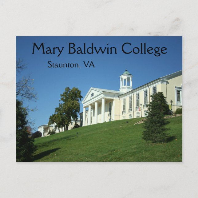Mary Baldwin College Staunton VA Virginia Postcard Vykort (Framsida)