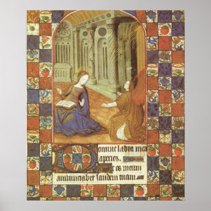 Mary besöker sin kusin Elizabeth, medeltida Poster