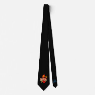 Mary Black Neck Tie Heart Slips