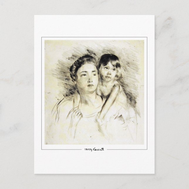 Mary Cassatt #197 - Fin Art Postcard Vykort (Framsida)