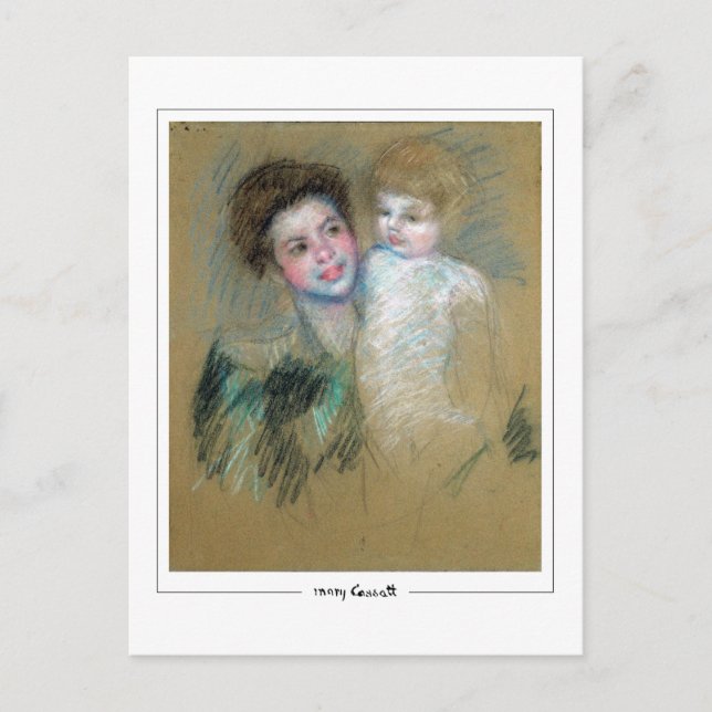 Mary Cassatt #204 - Fin Art Postcard Vykort (Framsida)