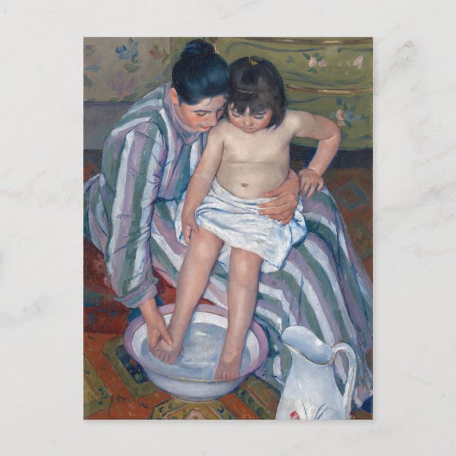 Mary Cassatt American Art the Barn Bath Painting Vykort (Framsida)