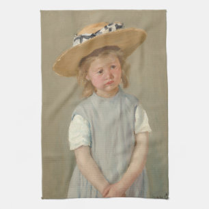 Mary Cassatt - Barn i en straw Hat Kökshandduk