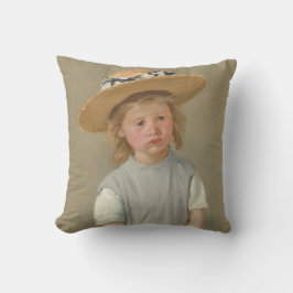 Mary Cassatt - Barn i en straw Hat Kudde