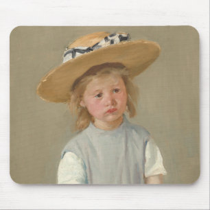 Mary Cassatt - Barn i en straw Hat Musmatta