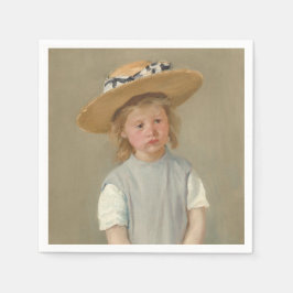 Mary Cassatt - Barn i en straw Hat Pappersservett