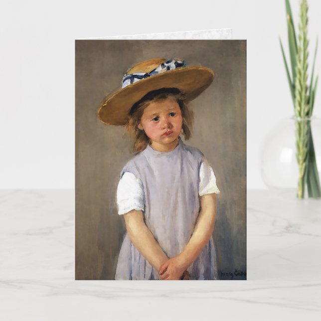 Mary Cassatt "barn i en sugrörhatt ", Kort (Framsida)