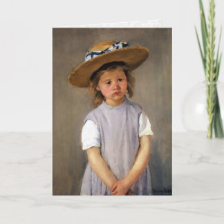 Mary Cassatt "barn i en sugrörhatt ", Kort